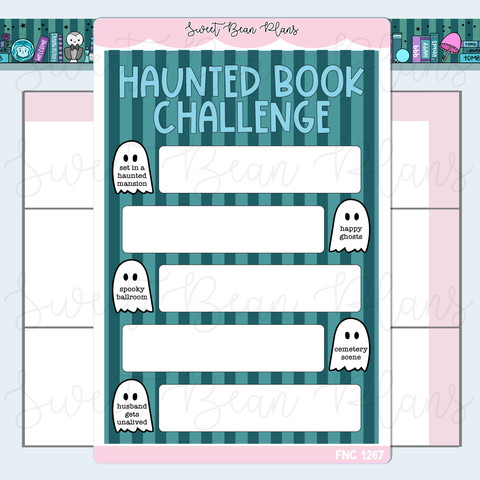 Haunted Reading Challenge Vinyl Planner Stickers | Fnc 1267