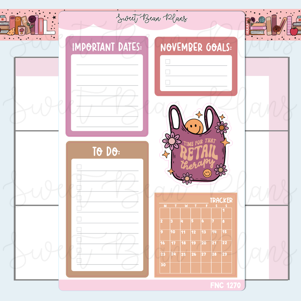 November Functionals 2025 Vinyl Planner Stickers | Fnc 1270
