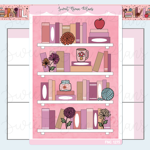 November Bookshelf 2025 Vinyl Planner Stickers | Fnc 1275
