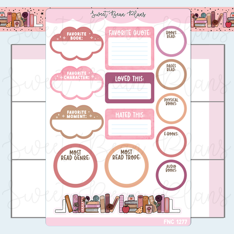 November Reading Favorites 2025 Vinyl Planner Stickers | Fnc 1277