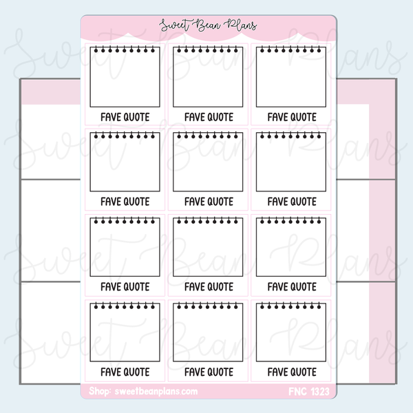 2026 Favorites BW Bundle (6 Pages)