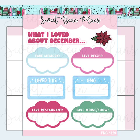 December Faves 2025 Vinyl Planner Stickers | Fnc 1329