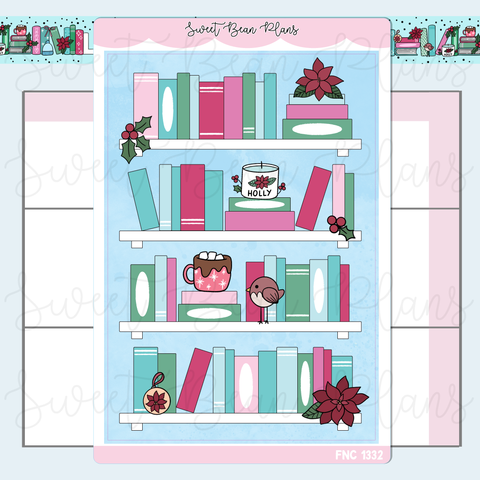 December Bookshelf 2025 Vinyl Planner Stickers | Fnc 1332