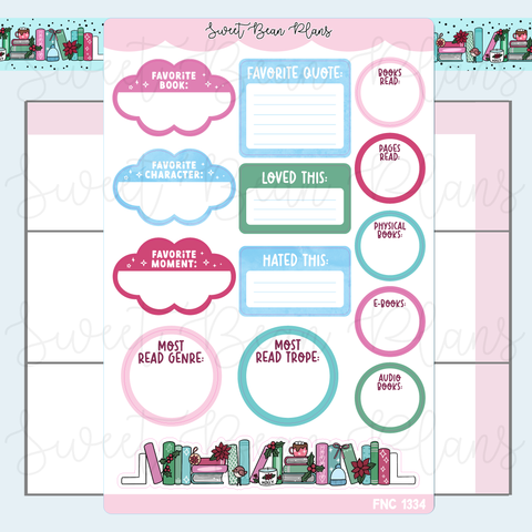 December Reading Favorites 2025 Vinyl Planner Stickers | Fnc 1334
