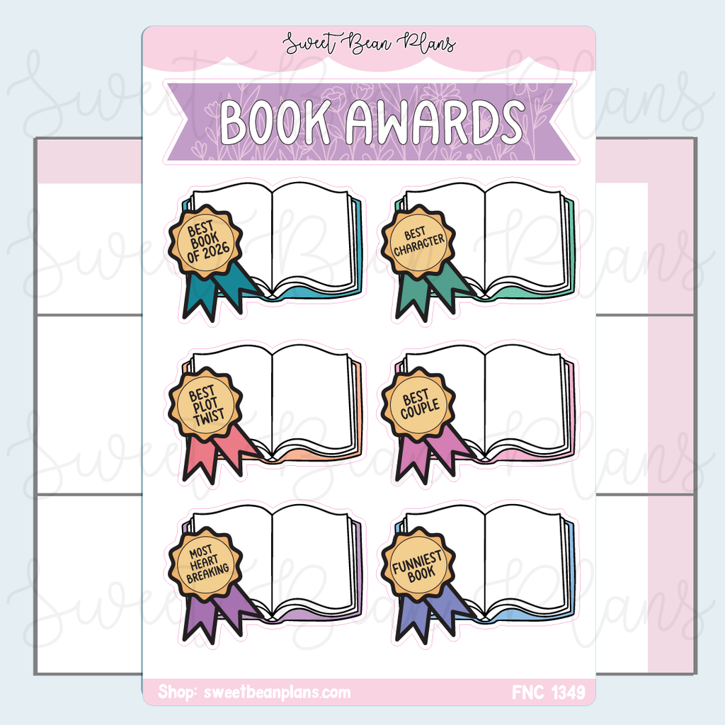 Book Awards 2026 Vinyl Planner Stickers | Fnc 1349