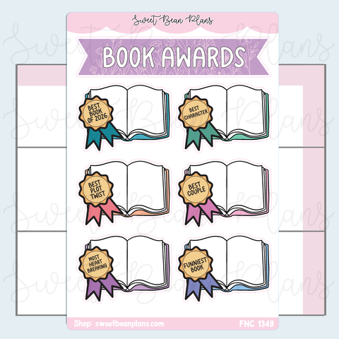 Book Awards 2026 Vinyl Planner Stickers | Fnc 1349