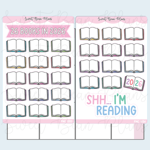 26 Books in 2026 Planner Sticker | Fnc 1353-54