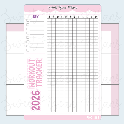 Workout Tracker Pixels 2026 Stickers | Fnc 1365