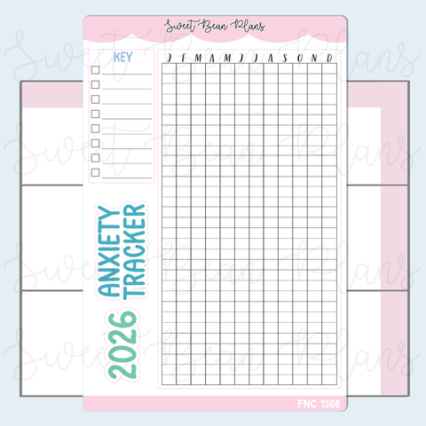 Anxiety Tracker Pixels 2026 Stickers | Fnc 1366