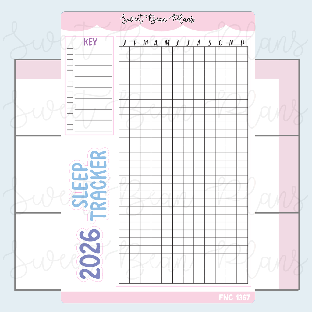 Sleep Tracker Pixels 2026 Stickers | Fnc 1367