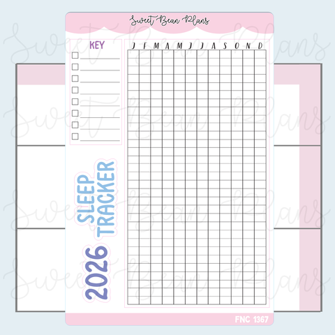 Sleep Tracker Pixels 2026 Stickers | Fnc 1367