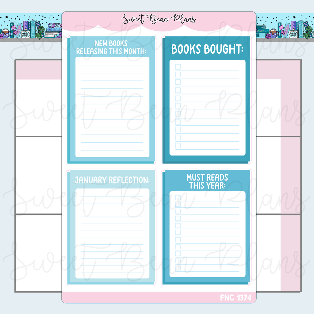 January 2026 Reading Functional Stickers | Fnc 1374