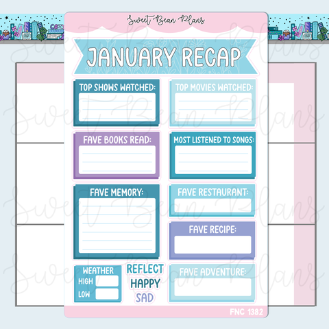 January 2026 Recap Stickers | Fnc 1382