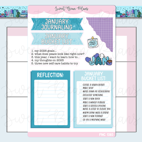 January 2026 Journal Prompts Stickers | Fnc 1383