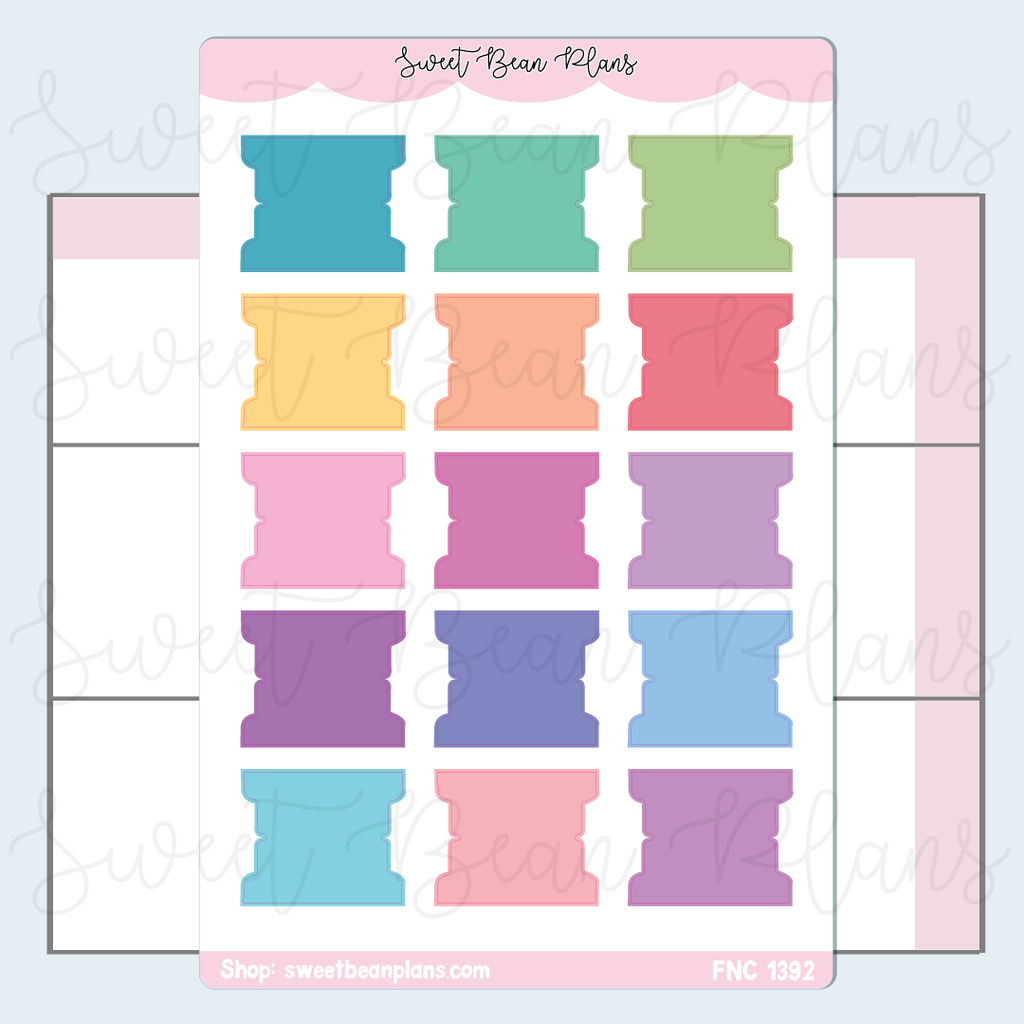 Blank Journaling Tabs Planner Stickers | Fnc 1392