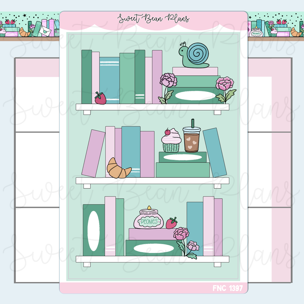 February 2026 Bookshelf Sticker | Fnc 1397