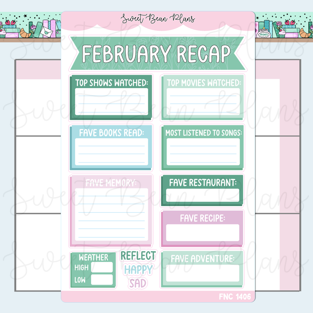 February 2026 Recap Stickers | Fnc 1406