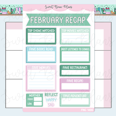 February 2026 Recap Stickers | Fnc 1406