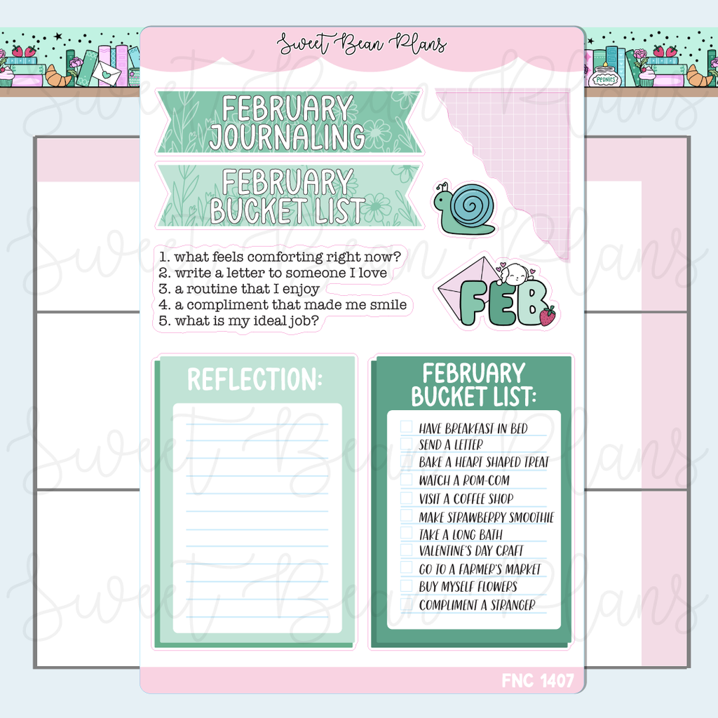 February 2026 Journal Prompts Stickers | Fnc 1407