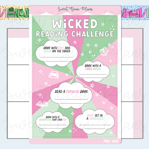 Wicked Reading Challenge Vinyl Planner Stickers | Fnc 1413