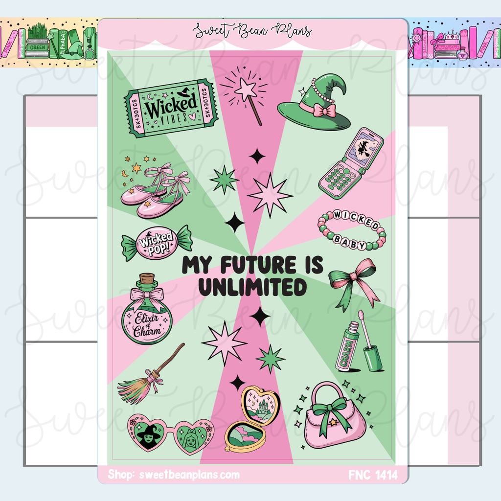 Unlimited Future Large Vinyl Planner Stickers | Fnc 1414