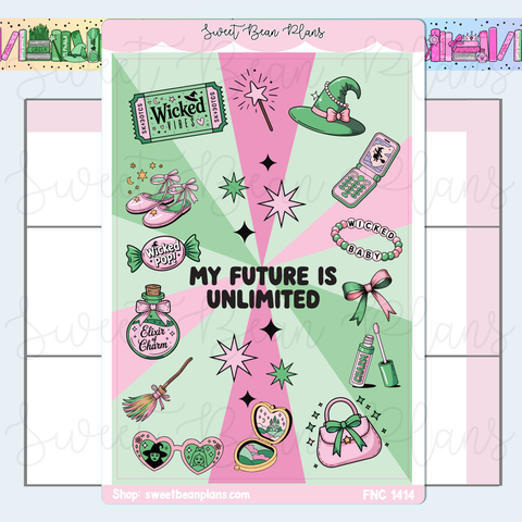 Unlimited Future Large Vinyl Planner Stickers | Fnc 1414