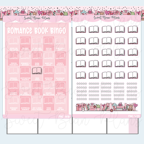 Romance Book Bingo 2026 Journal Stickers | Fnc 1419-20