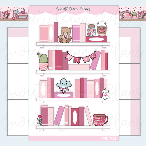 Love Day Bookshelf Vinyl Planner Stickers | Fnc 1421