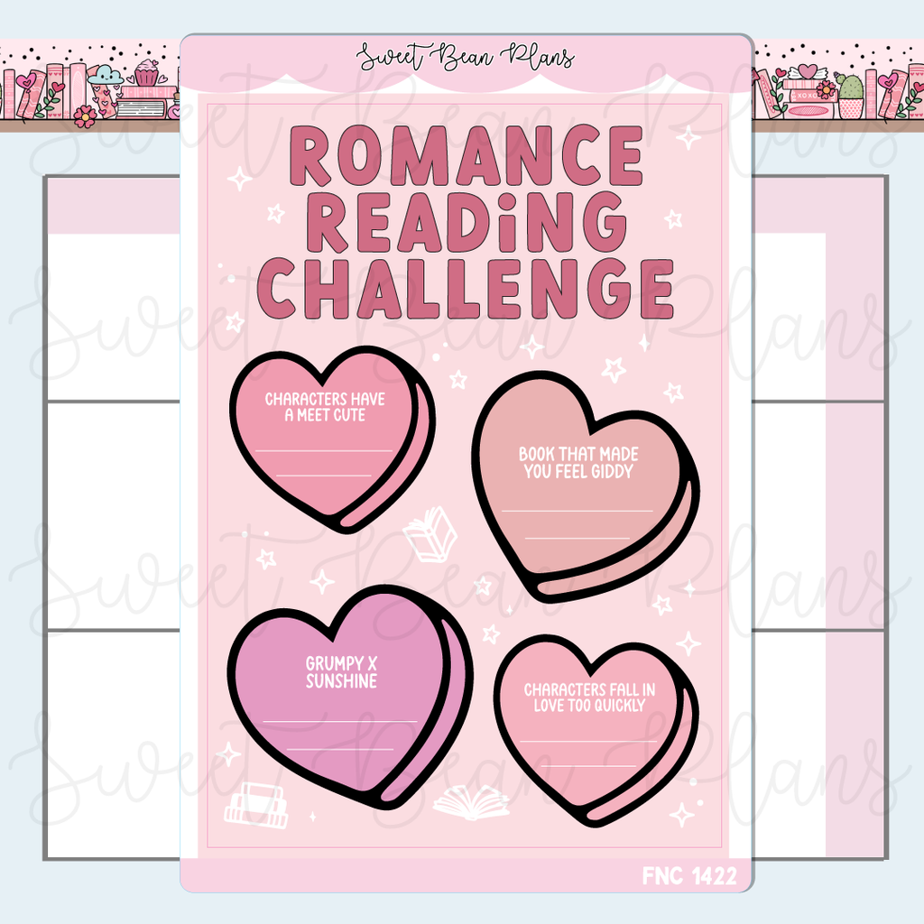 Romance Reading Challenge Vinyl Stickers | Fnc 1422