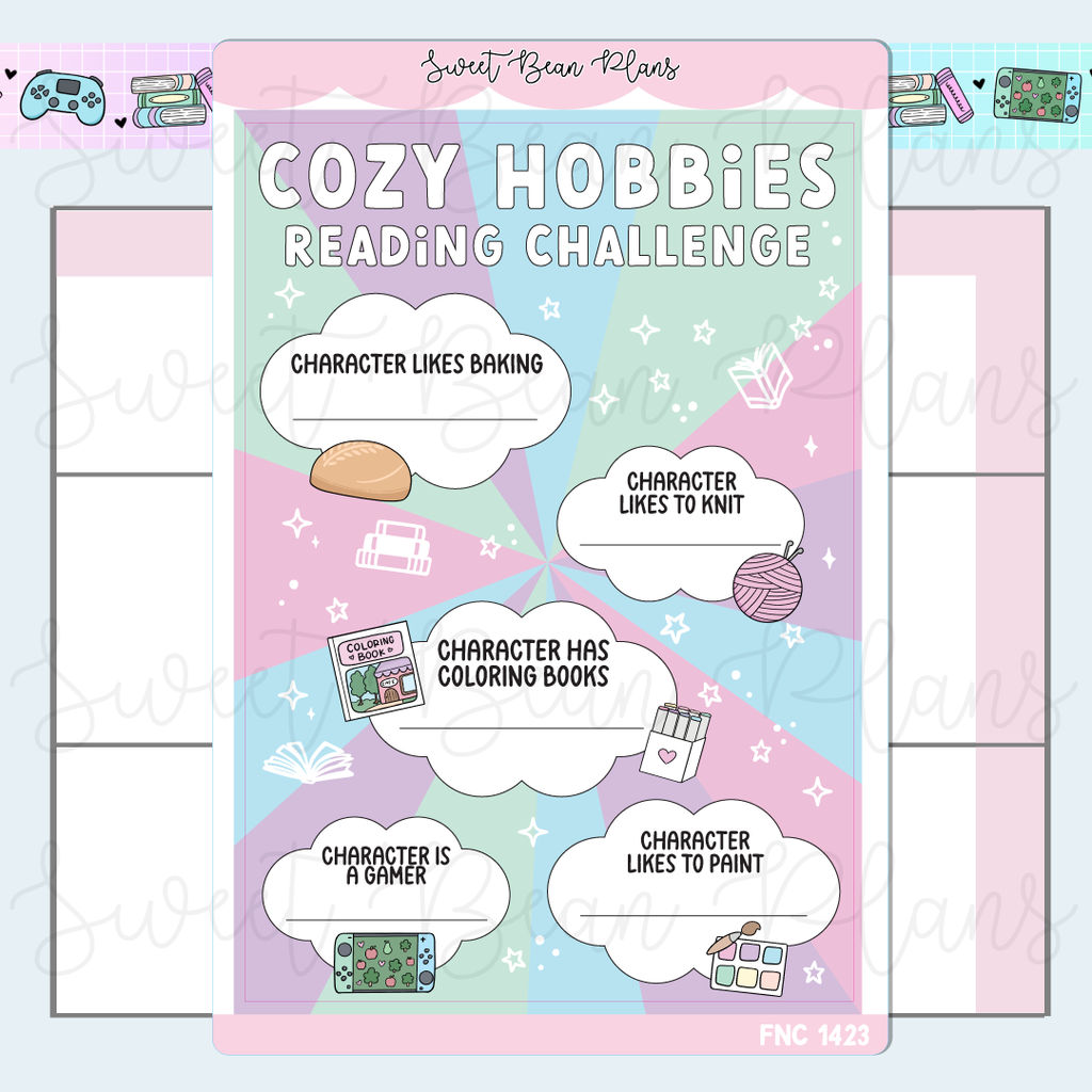 Cozy Hobbies Reading Challenge Vinyl Stickers | Fnc 1423
