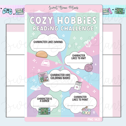 Cozy Hobbies Reading Challenge Vinyl Stickers | Fnc 1423