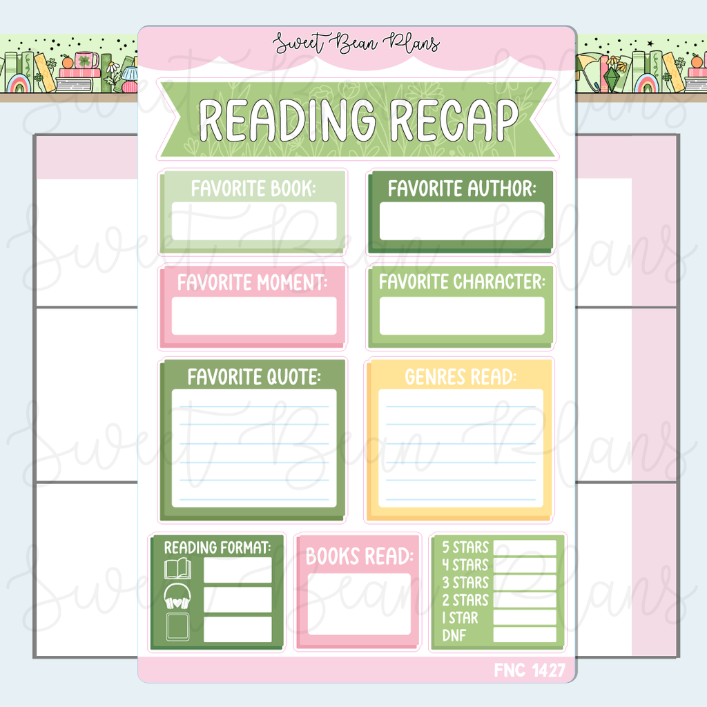 March 2026 Reading Recap Stickers | Fnc 1427