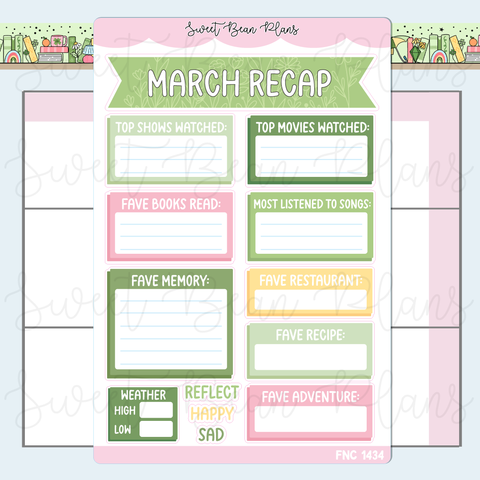 March 2026 Recap Stickers | Fnc 1434