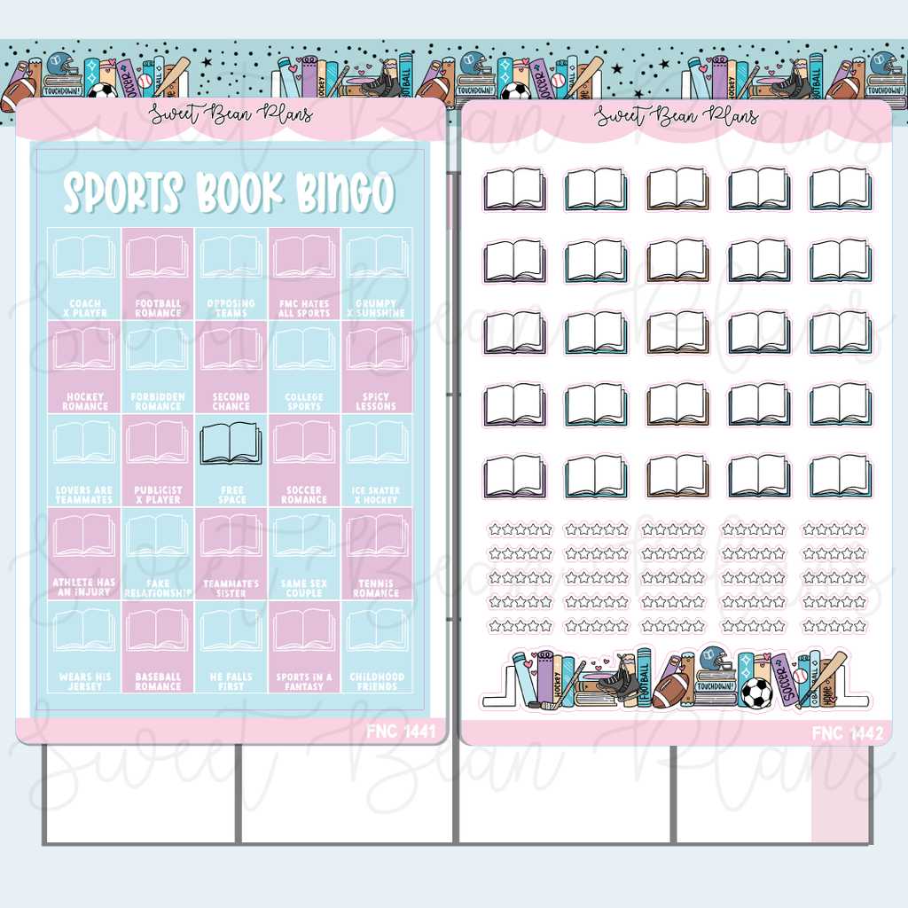 Sports Book Bingo Journal Stickers | Fnc 1441-42