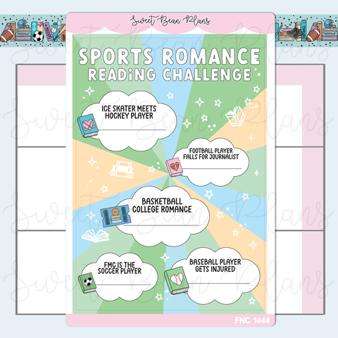 Sports Romance Reading Challenge Vinyl Stickers | Fnc 1444
