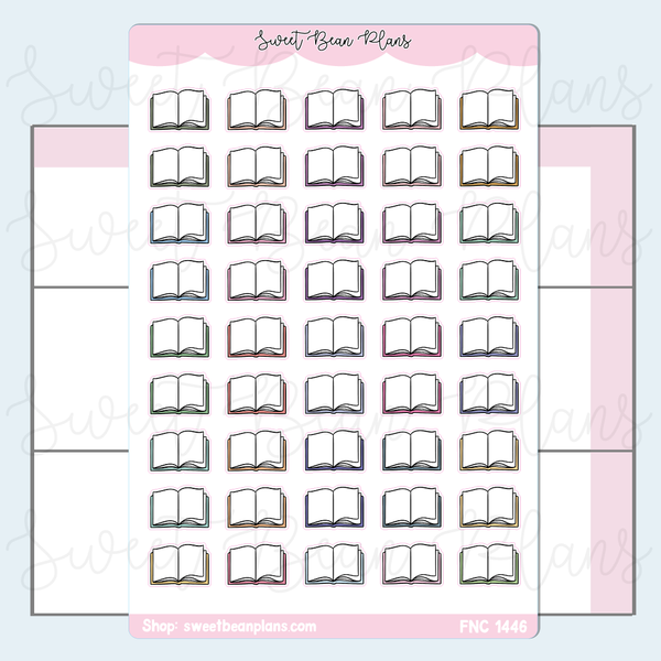 Book Bingo Stickers for Reading Journal | Fnc 1446 – Sweet Bean Plans