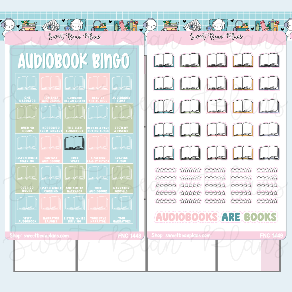 Audiobook Bingo Journal Stickers | Fnc 1448-49