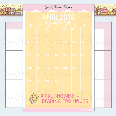 April 2026 Reading Calendar Stickers | Fnc 1450
