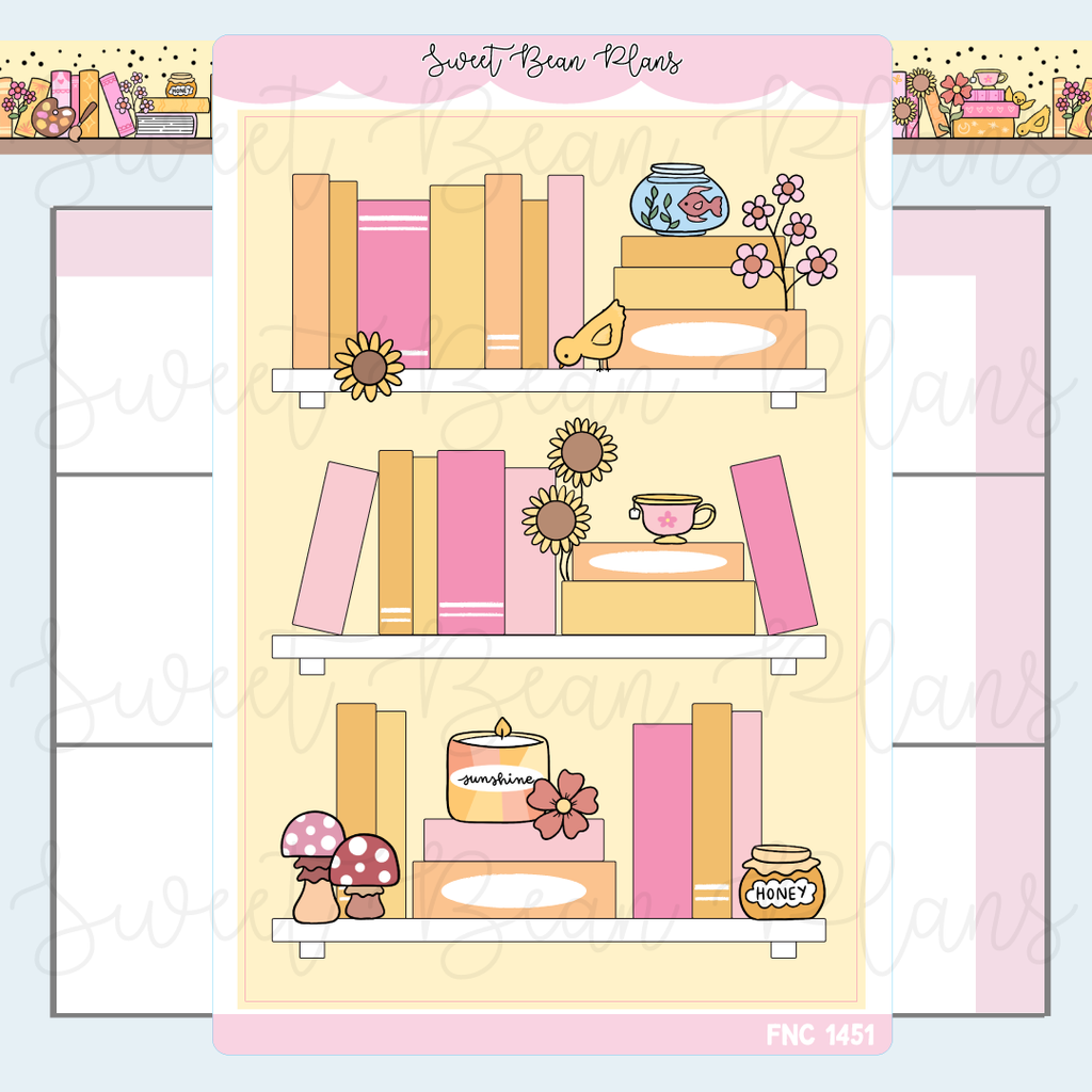 April 2026 Bookshelf Sticker | Fnc 1451