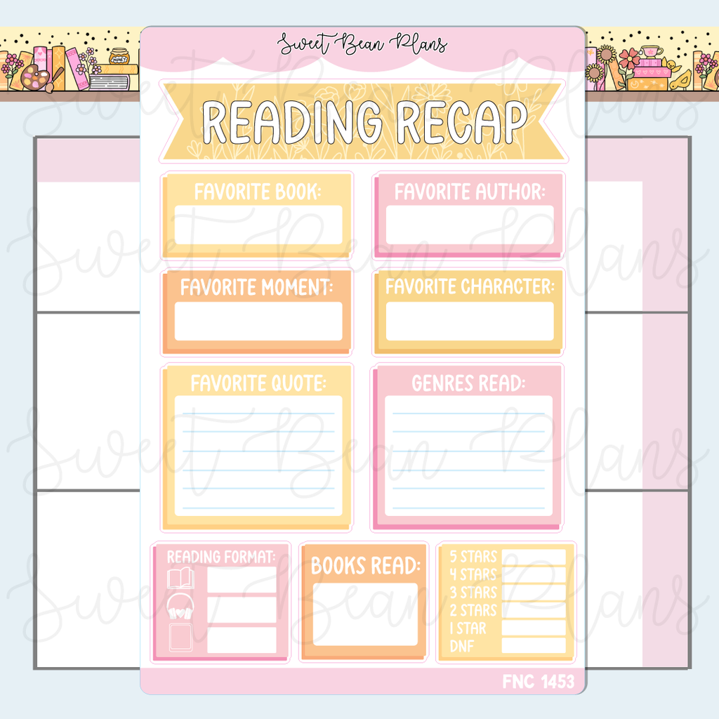 April 2026 Reading Recap Stickers | Fnc 1453