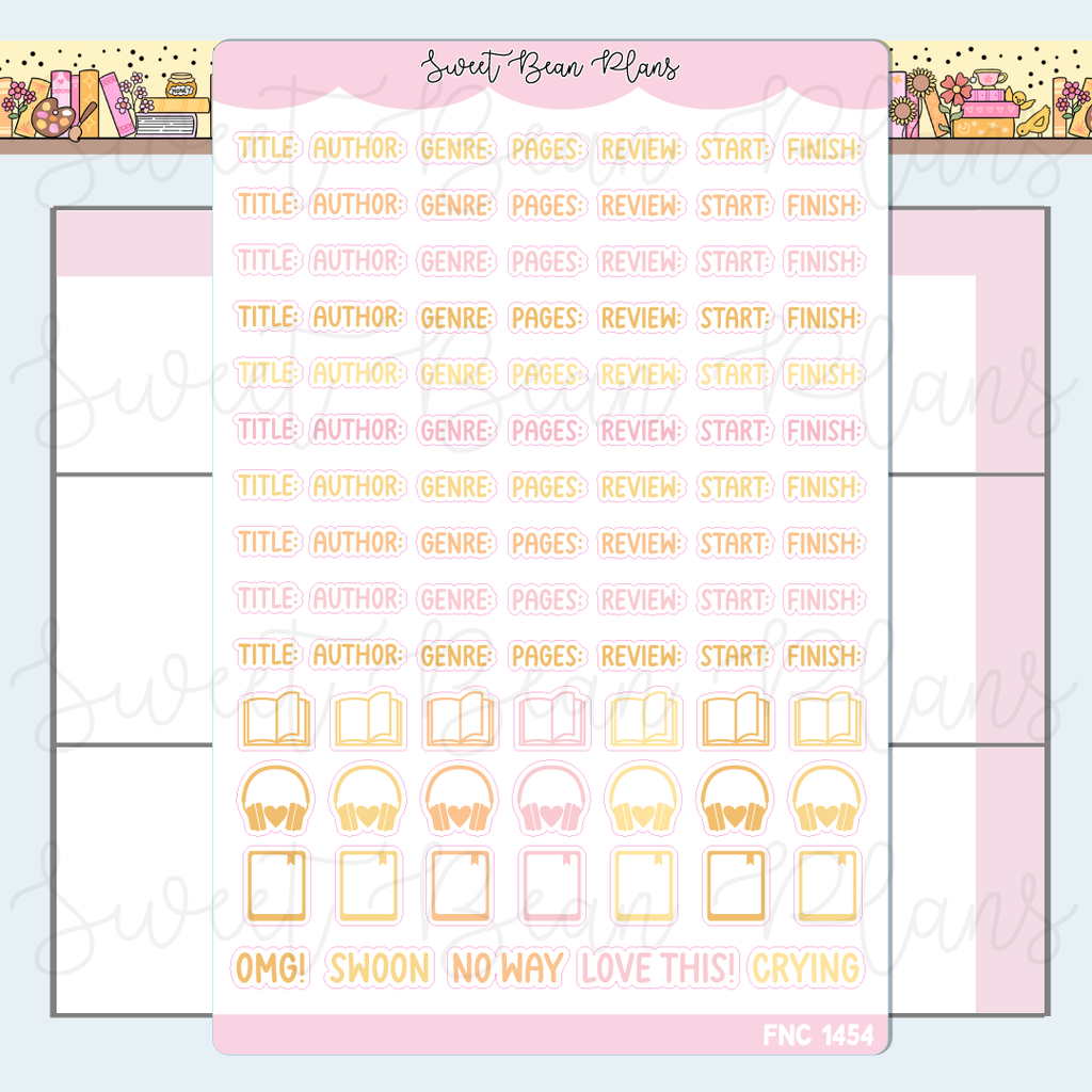 April 2026 Bookish Words & Icon Stickers | Fnc 1454