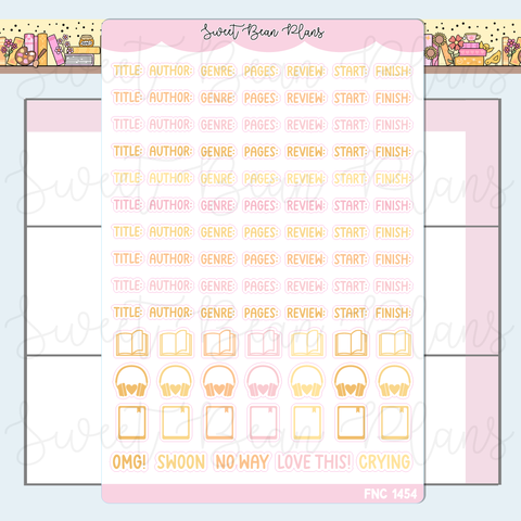 April 2026 Bookish Words & Icon Stickers | Fnc 1454