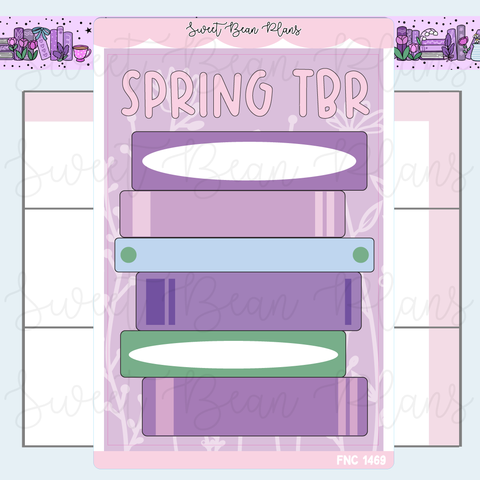 Spring 2026 TBR Stack Vinyl Planner Stickers | Fnc 1469