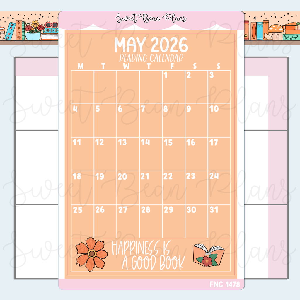 May 2026 Reading Calendar Stickers | Fnc 1478