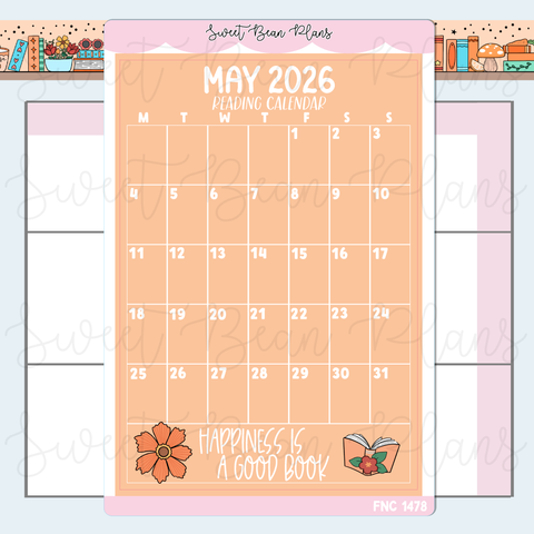 May 2026 Reading Calendar Stickers | Fnc 1478
