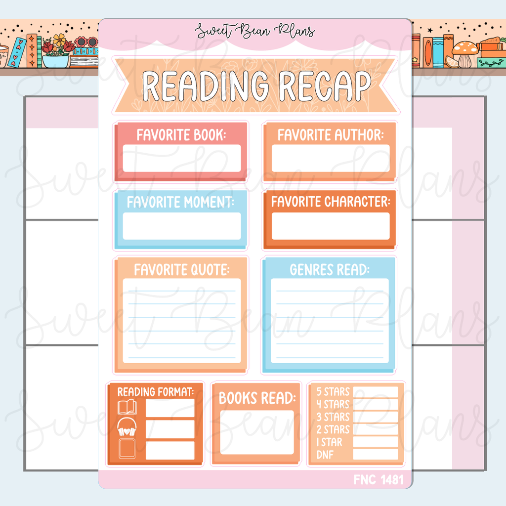 May 2026 Reading Recap Stickers | Fnc 1481