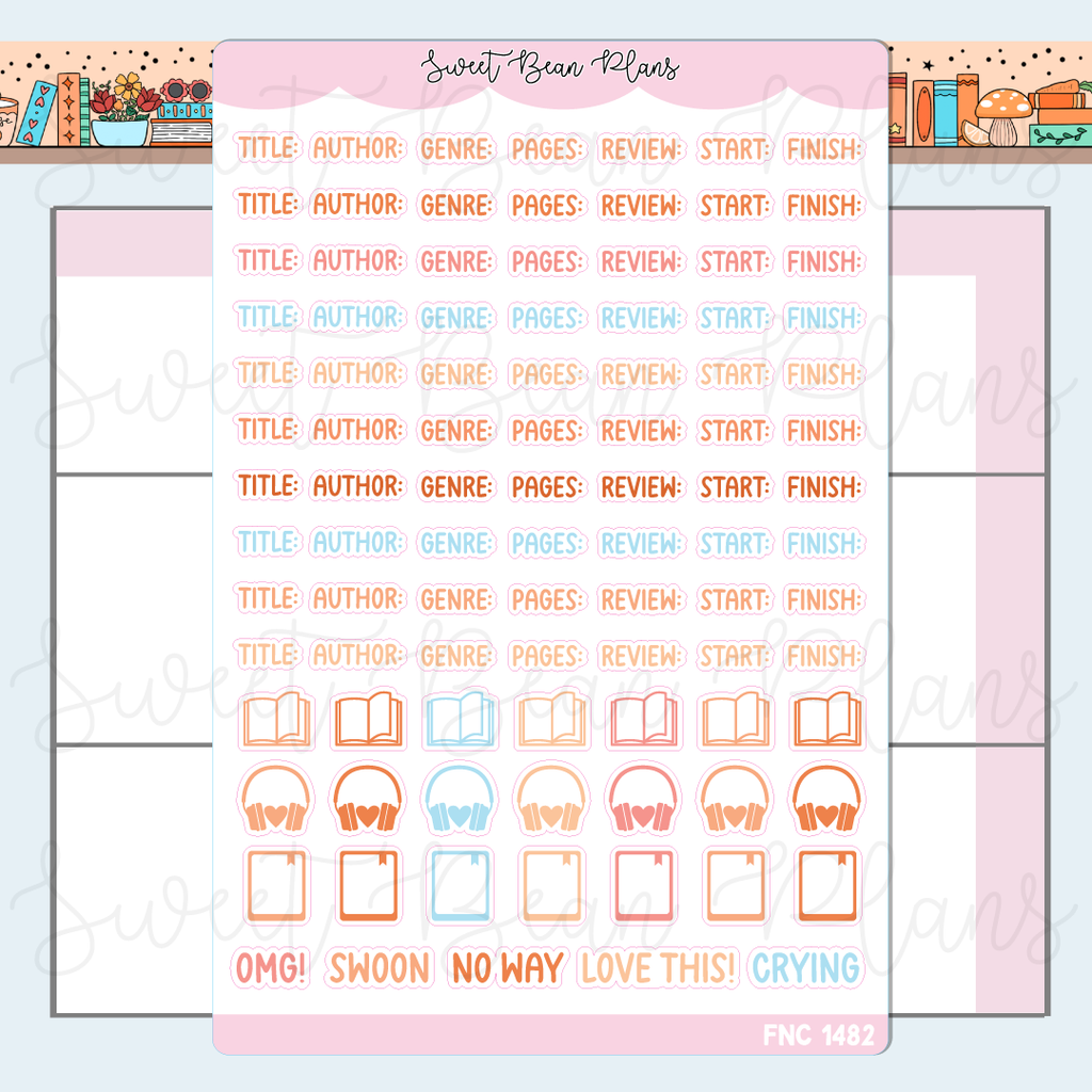 May 2026 Bookish Words & Icon Stickers | Fnc 1482