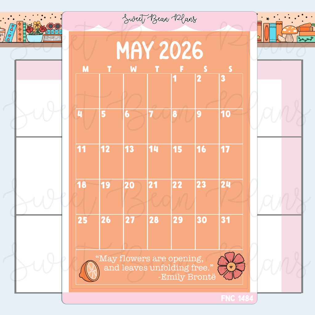 May 2026 Calendar Sticker | Fnc 1484