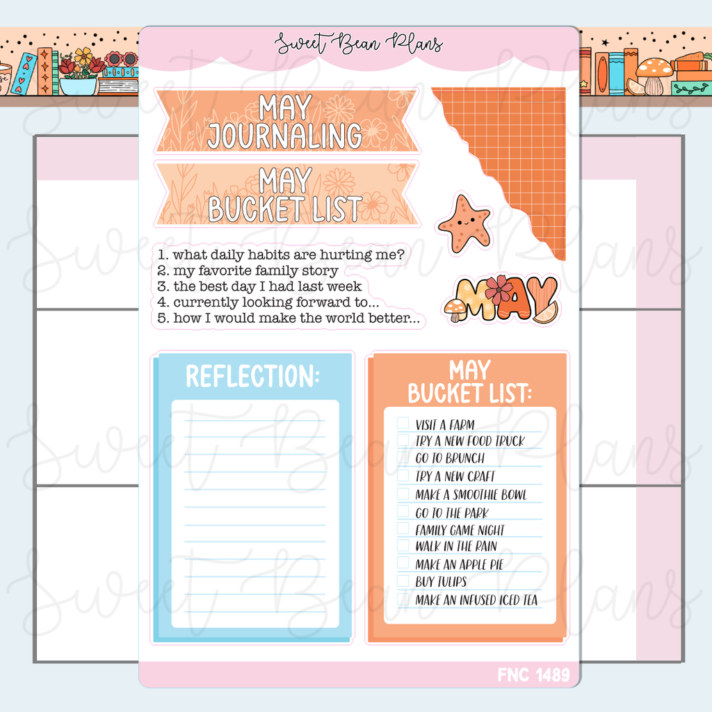 May 2026 Journal Prompts Stickers | Fnc 1489