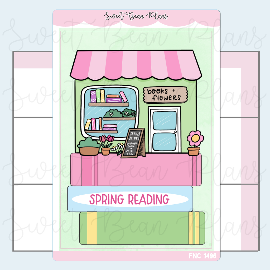 Spring Cover Page Reading Journal Stickers | Fnc 1496